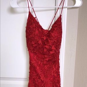 Red Sherri Hill Dress - worm once for homecoming